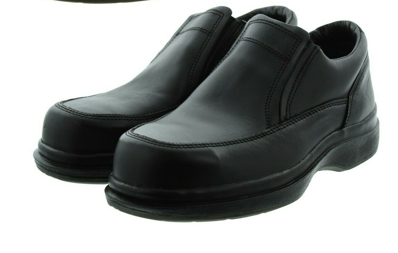 Red Wing Steel Toe Shoes Leather Men's Work Safety Shoe, Slip On, Black 6646