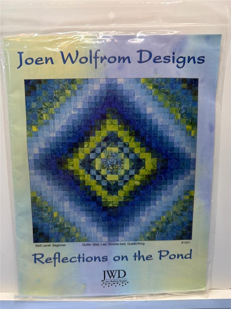 JOEN WOLFROM DESIGNS Quilt Pattern REFLECTIONS ON THE POND Wall-KING/QUEEN