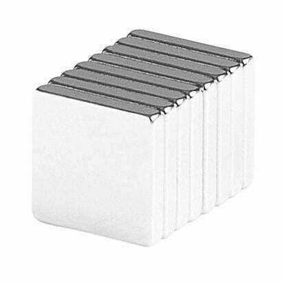 3/4 x 3/4 x 1/8 Inch Neodymium Rare Earth Large Block Magnets N48 (8 Pack)
