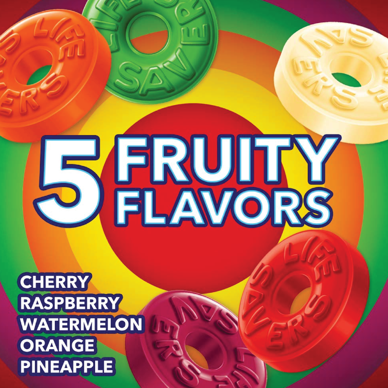 Full Box 20x Rolls Lifesavers 5 Flavors Hard Candy | 14 Candies Each | 1.14oz
