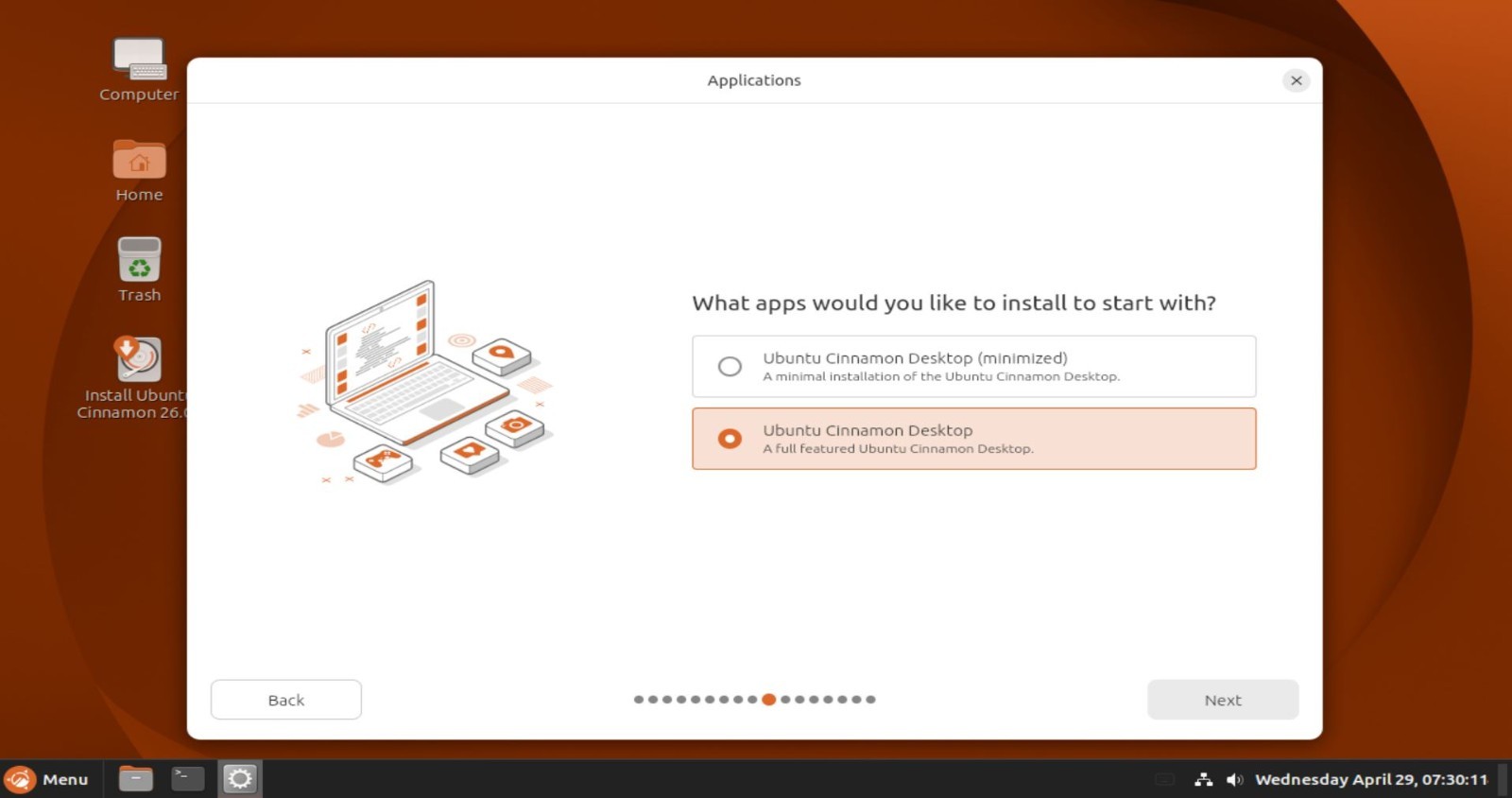 Ubuntu Cinnamon 25.10 Desktop – Bootable DVD Live/Installer Same-Day Shipping