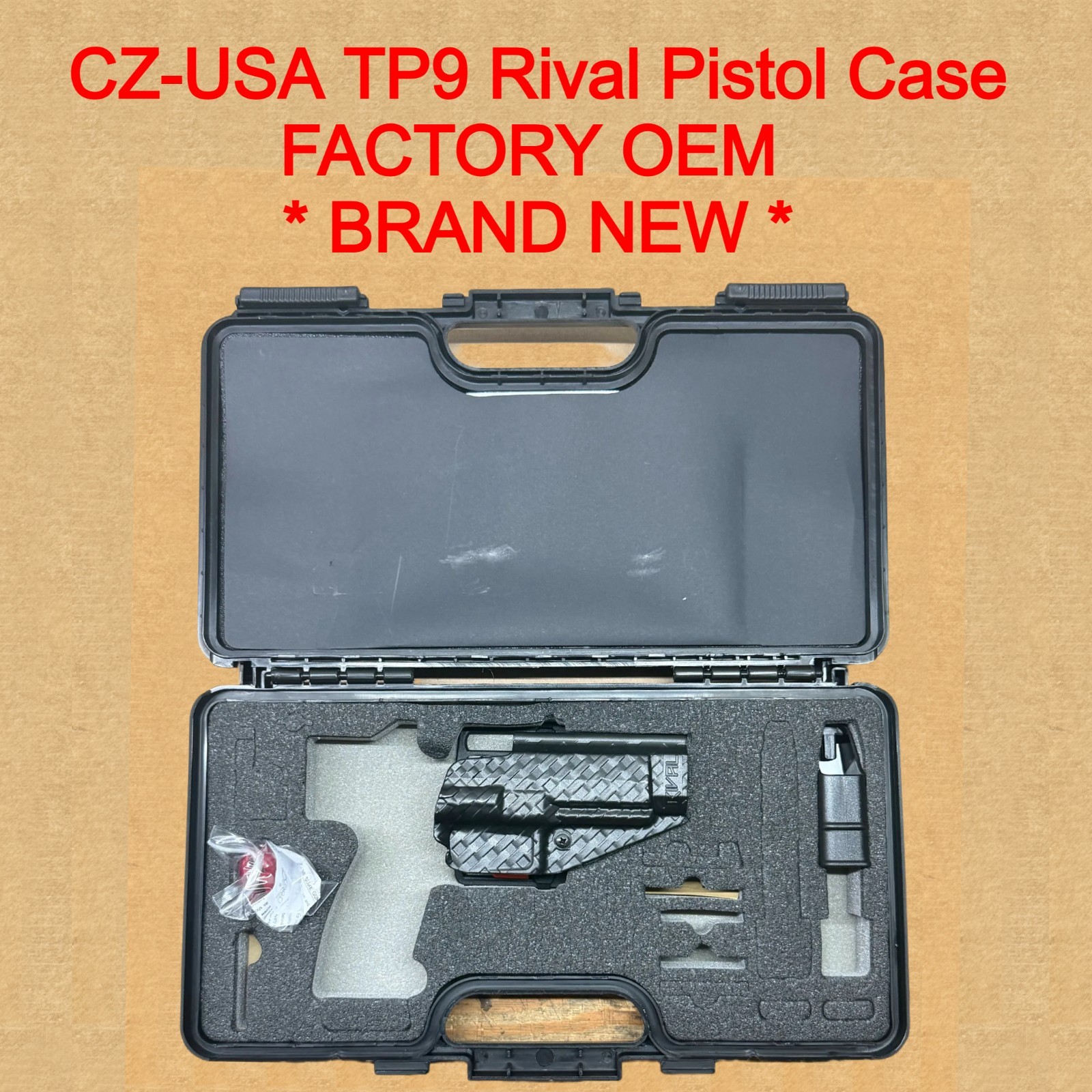 NEW Canik TP9 Rival OEM Hard Case w/ Holster Black Factory Storage Kit