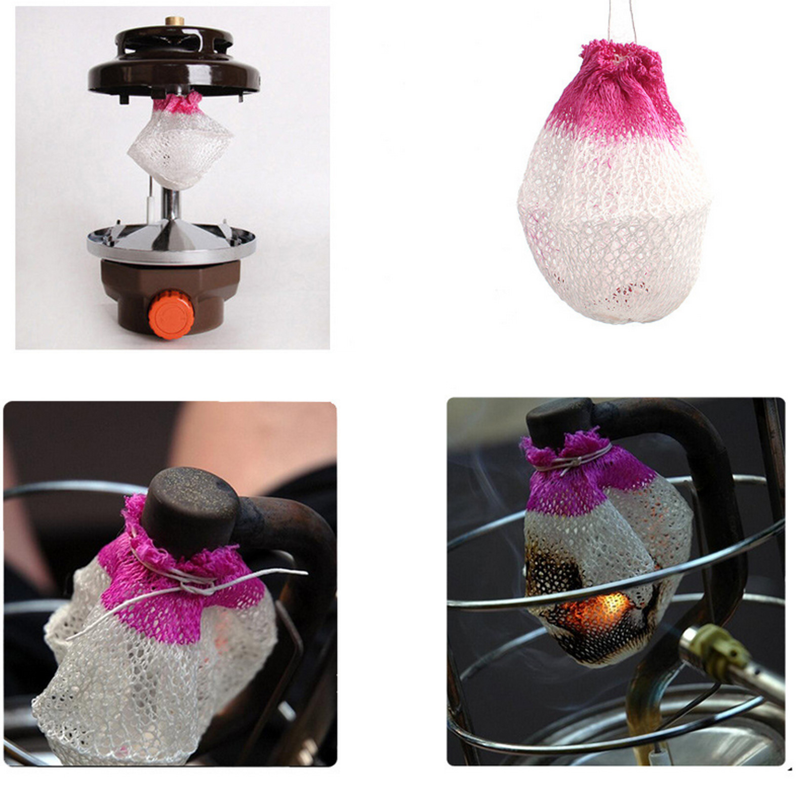 Wholesale 50PCS Outdoor Camping Gas Lamp Lantern Mantles Pressure Lantern Mantle