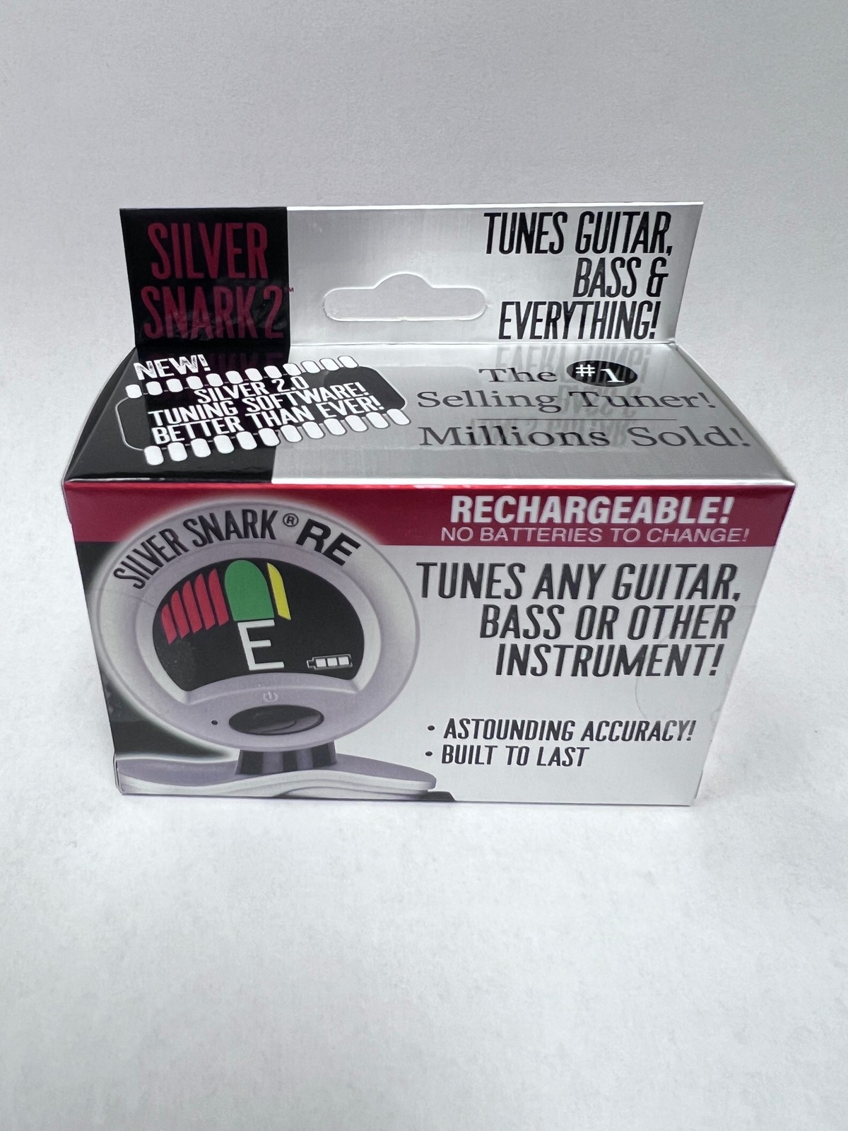 Snark Rechargeable Hyper-Snark Clip-On Tuner Silver