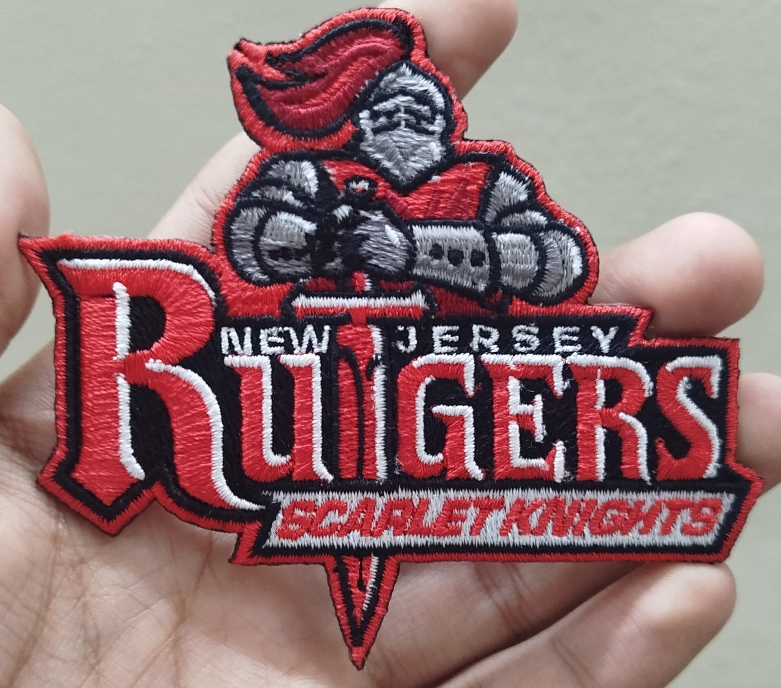 New Jersey Rutgers Scarlet Knights NCAA Team Logo Iron On Patch - Sew Patch