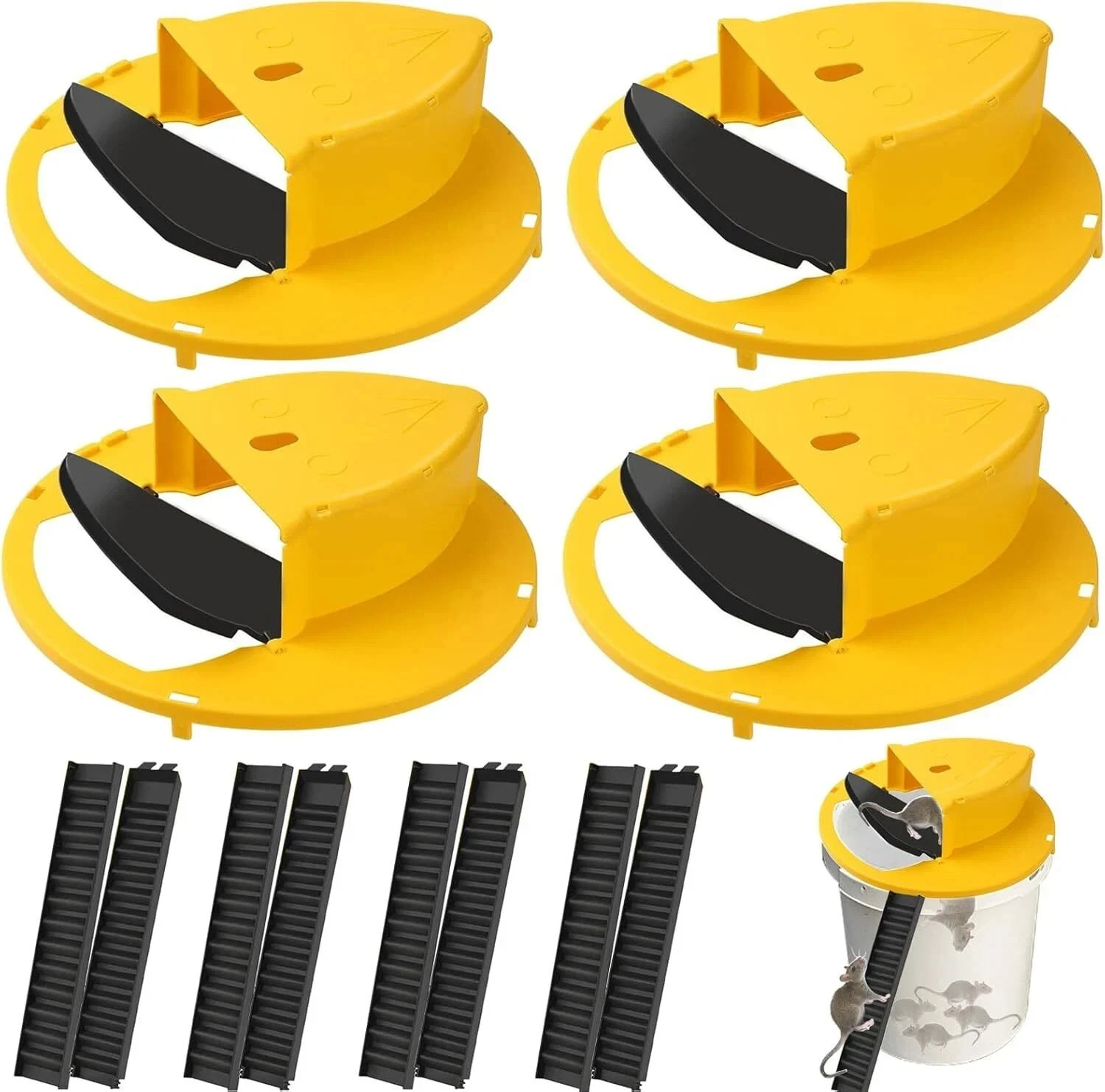 1-4 PCS Bucket Lid Mouse Rat Trap Bucket Mousetrap Catcher US