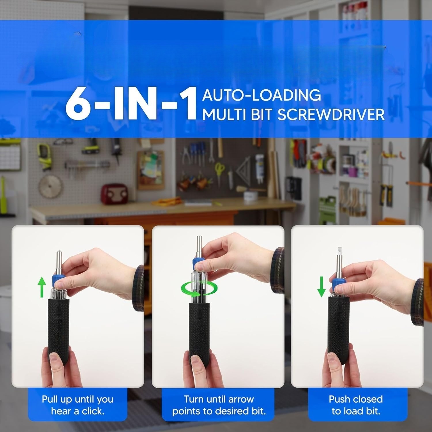 Screwdriver Multi Tool Magnetic | Multi-Bit Auto Loading Barrel Patented |