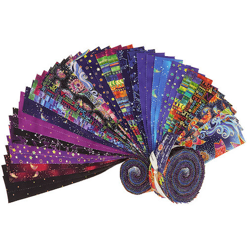 Laurel Burch***CELESTIAL MAGIC*** JELLY ROLL ~ 40 2 1/2" X 44" STRIPS