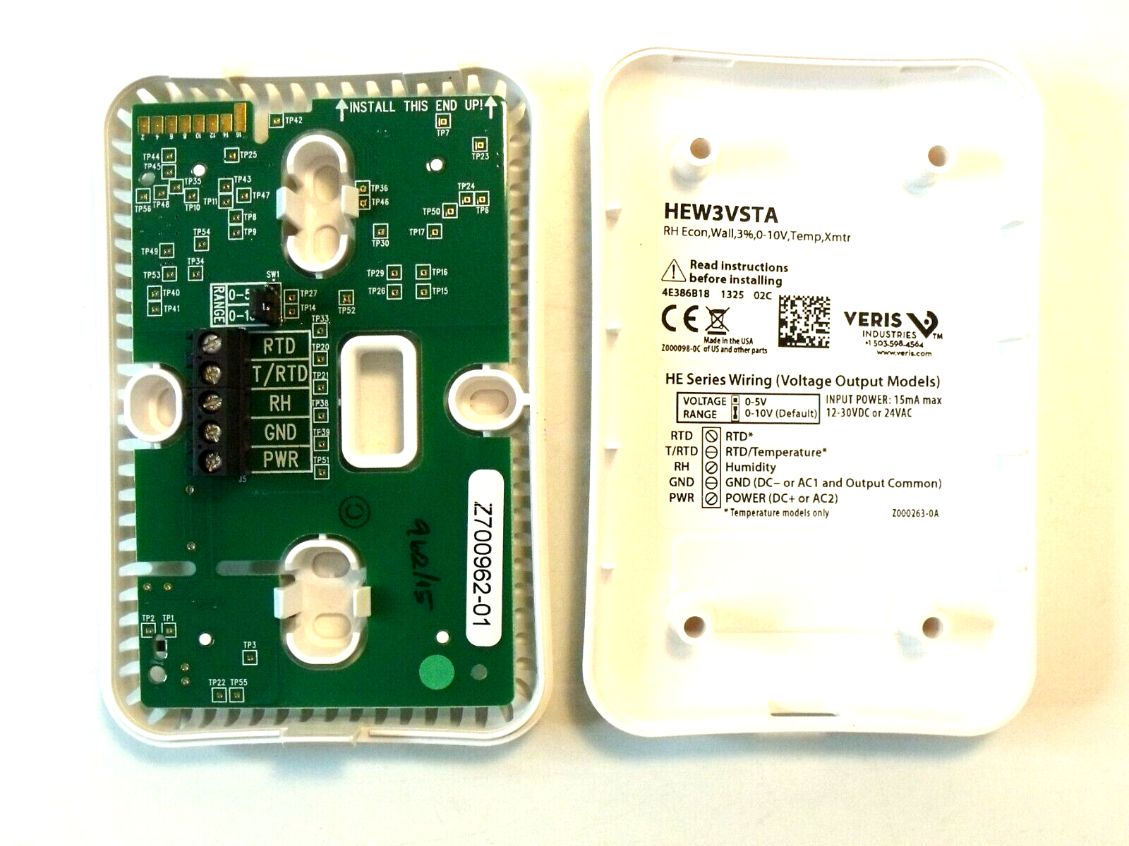 NIB Veris HEW3VSTA Wall Humidity Sensor