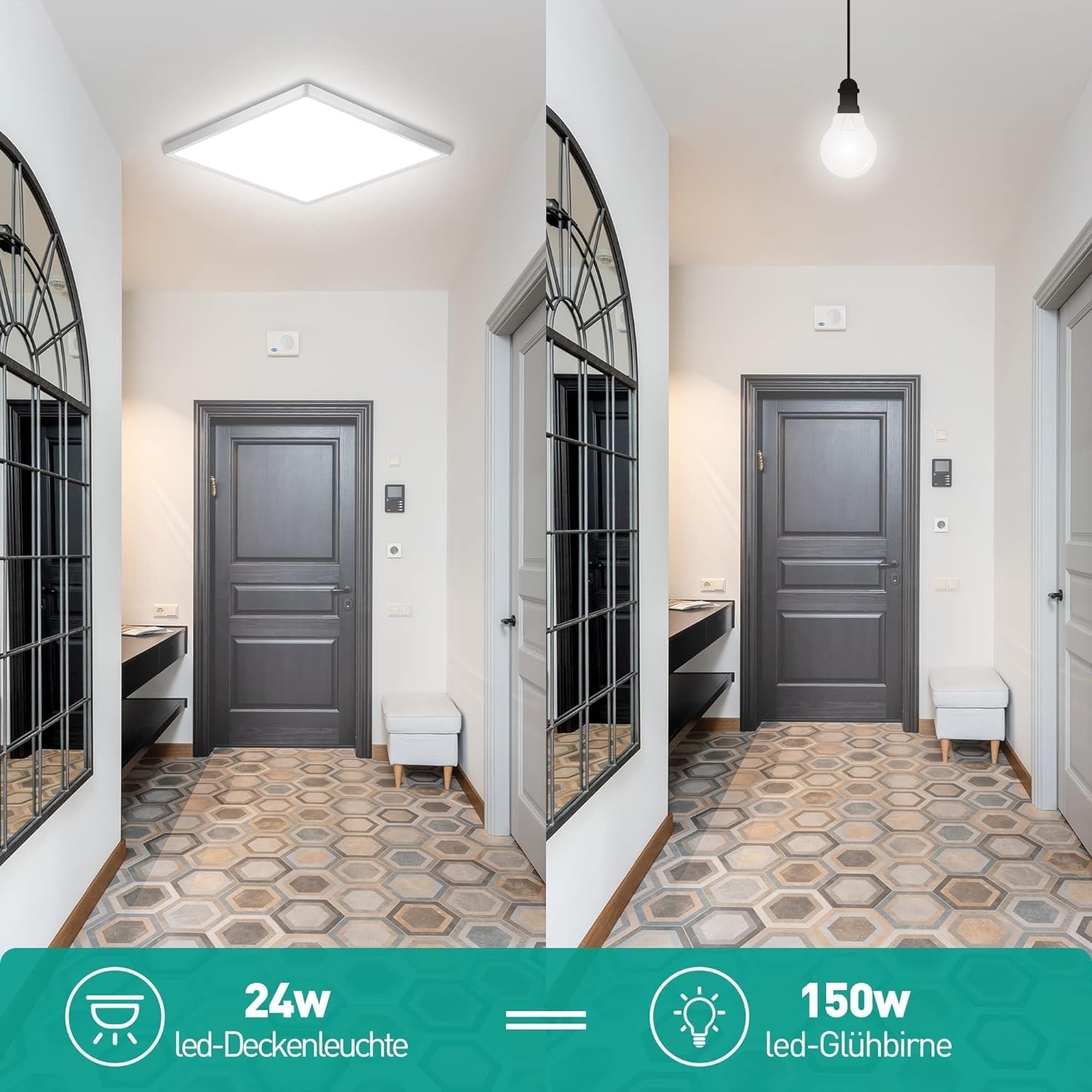 Motion Sensor Ceiling Light Wired, 12 Inch 5000K LED Flush Mount Ceiling Ligh...
