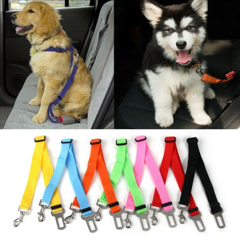 Lead Restraint Travel Adjustable Pet Leash Harnesses Car Seat Belt 【Ready Stock】
