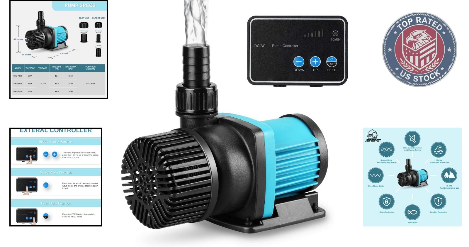 Versatile 24V DC Hydroponic & Aquarium Pump - Reliable & Durable Design