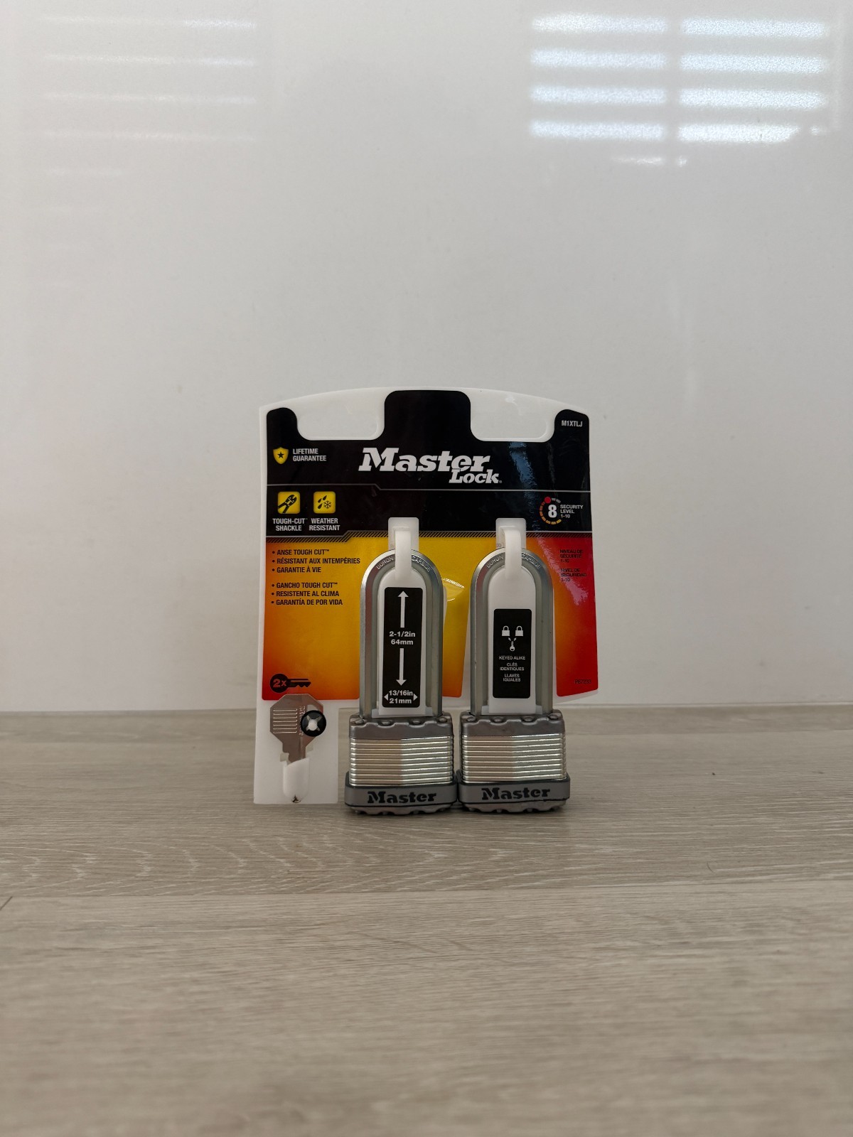 Master Lock M1XTLJ Keyed Alike Padlocks 2 Pack 2-1/2" Shackle Level 8 NEW