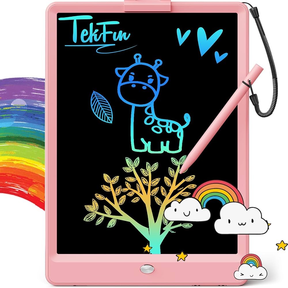 TEKFUN 10" LCD Writing Tablet Doodle Board - Mess Free Coloring for Kids