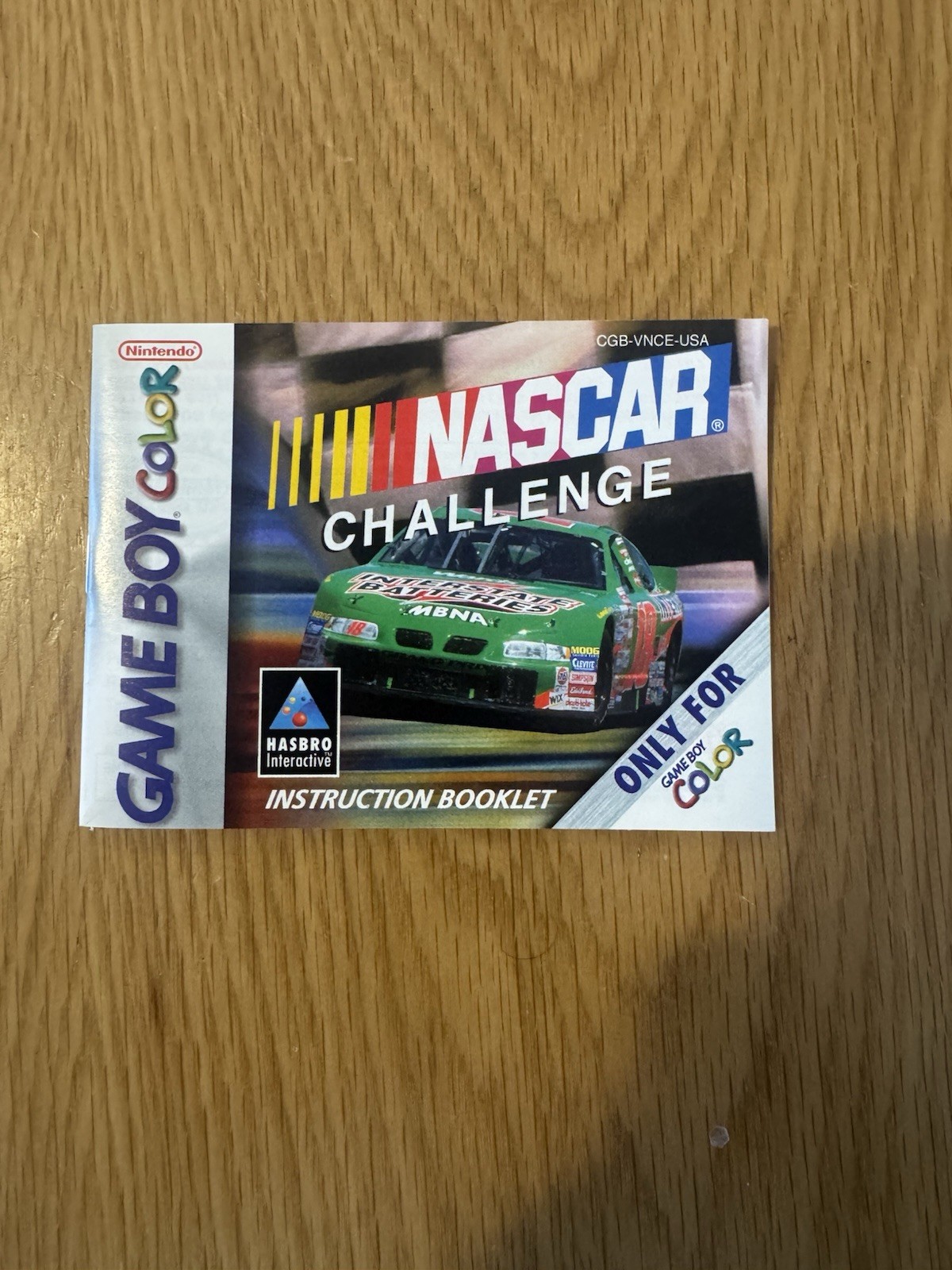 Nintendo Game Boy NASCAR Fast Tracks Instruction Booklet