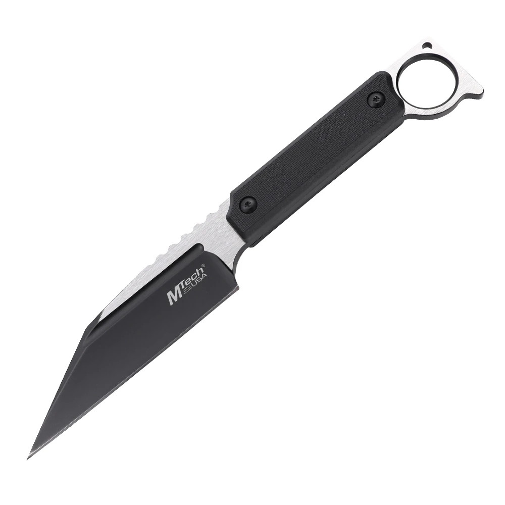 MTech USA Full Tang Fixed Blade Neck Knife w/Molded ABS + Belt Clip