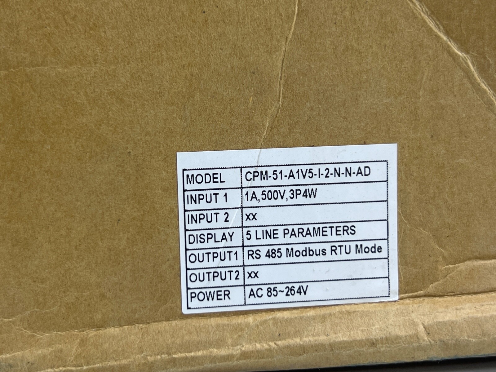 ADTEK CPM51 MULTIFUNCTION POWER METER CPM-51-A1V5-I-2-N-N-AD