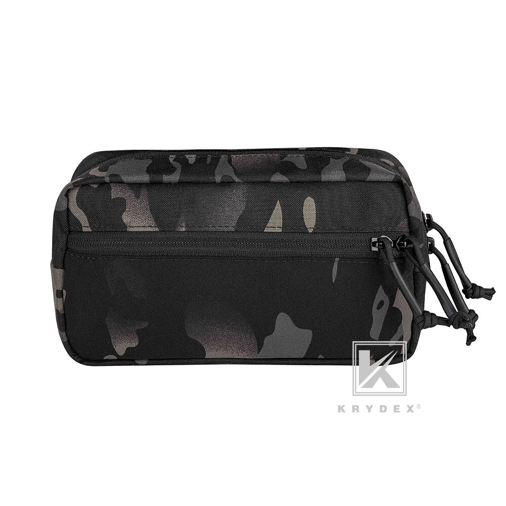 KRYDEX Tactical Drop Pouch SACK Chassis Hook & Loop For Chest Rig Black MC Camo