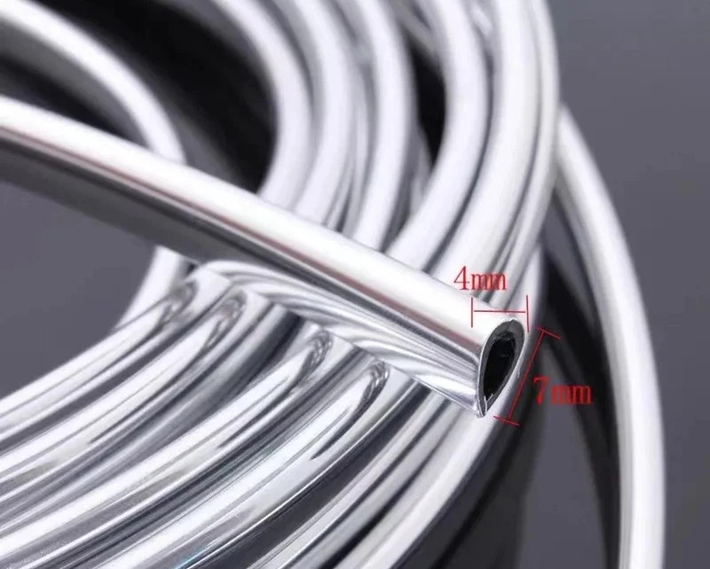20FT Car Chrome Moulding Trim Strip Auto Door Edge Scratch Guard Protector Cover