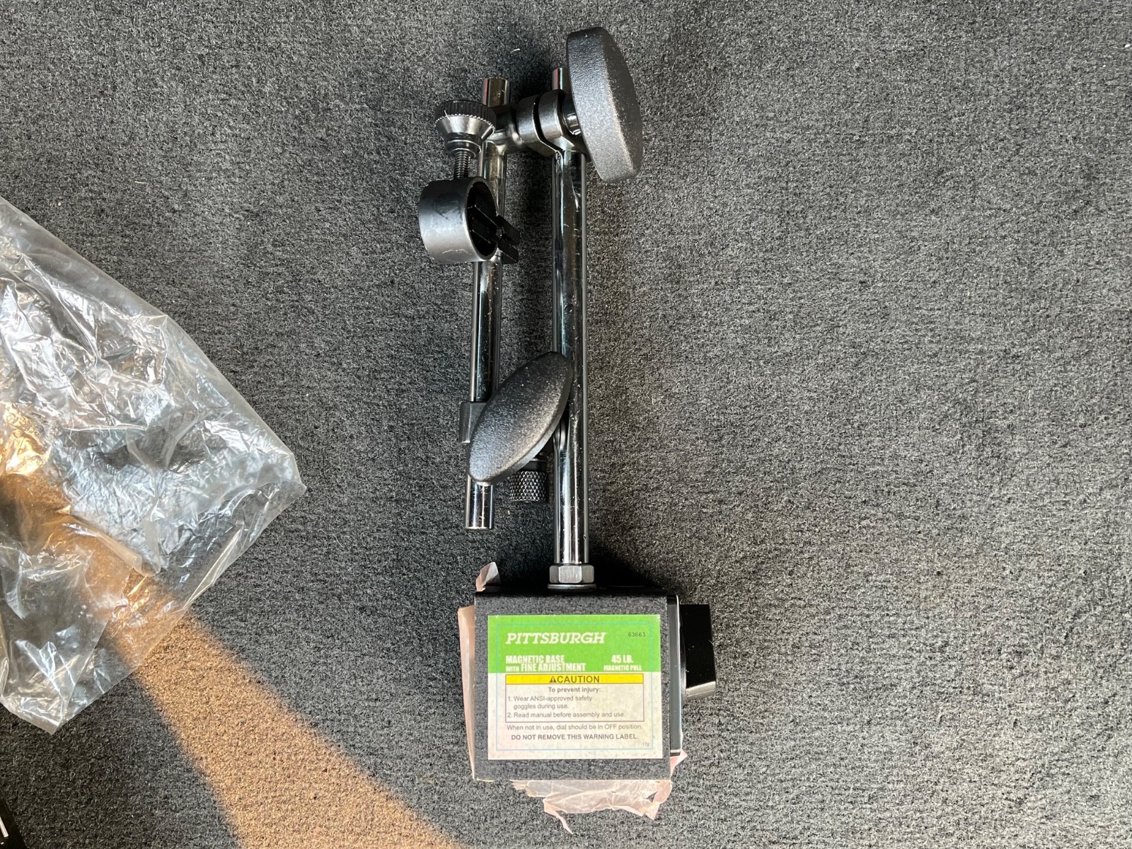 PITTSBURGH MULTI-POSITION MAGNETIC BASE WITH FINE ADJUSTMENT