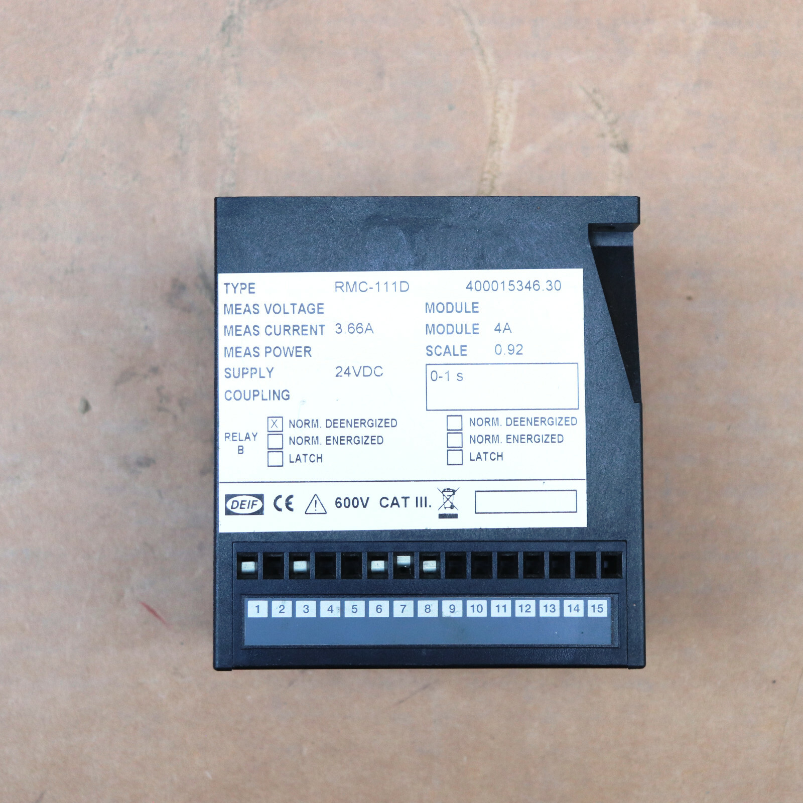 DEIF RMC111D CURRENT SHORT CIRCUIT RELAY