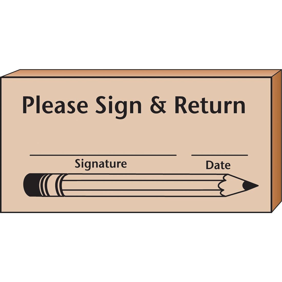 Creative Shapes Please Sign and Return Stamp