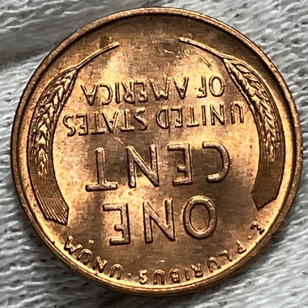 1946S Lincoln Wheat Penny Errors Large Die Clash Reverse Uncirculated #3