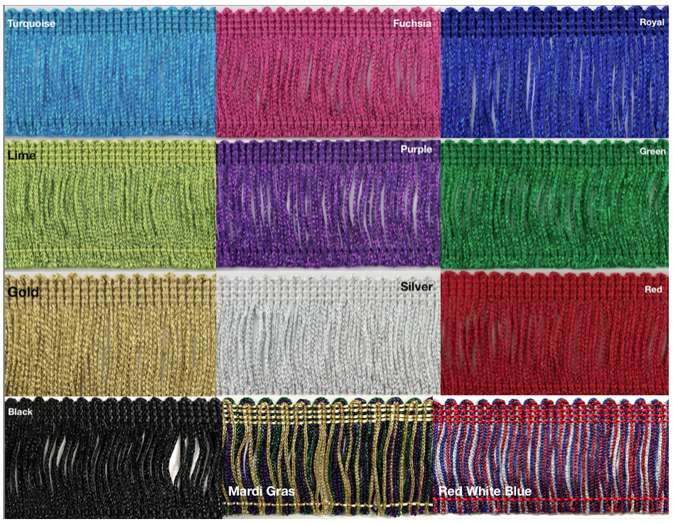 2" Metallic Chainette Fringe - 7 Continuous Yards - Many Color Options!