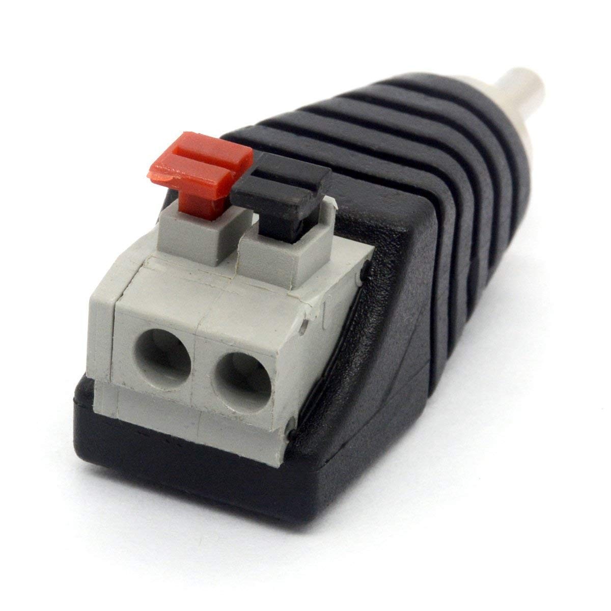 GLHONG Speaker Phono RCA Male Plug to AV 2 Screw Terminal Female