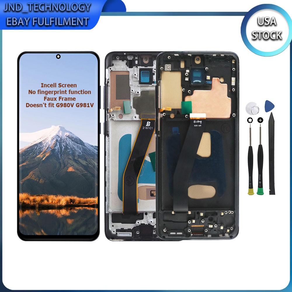 LCD Display Touch Screen Frame Assembly For Samsung Galaxy S20 SM-G981 SM-G980