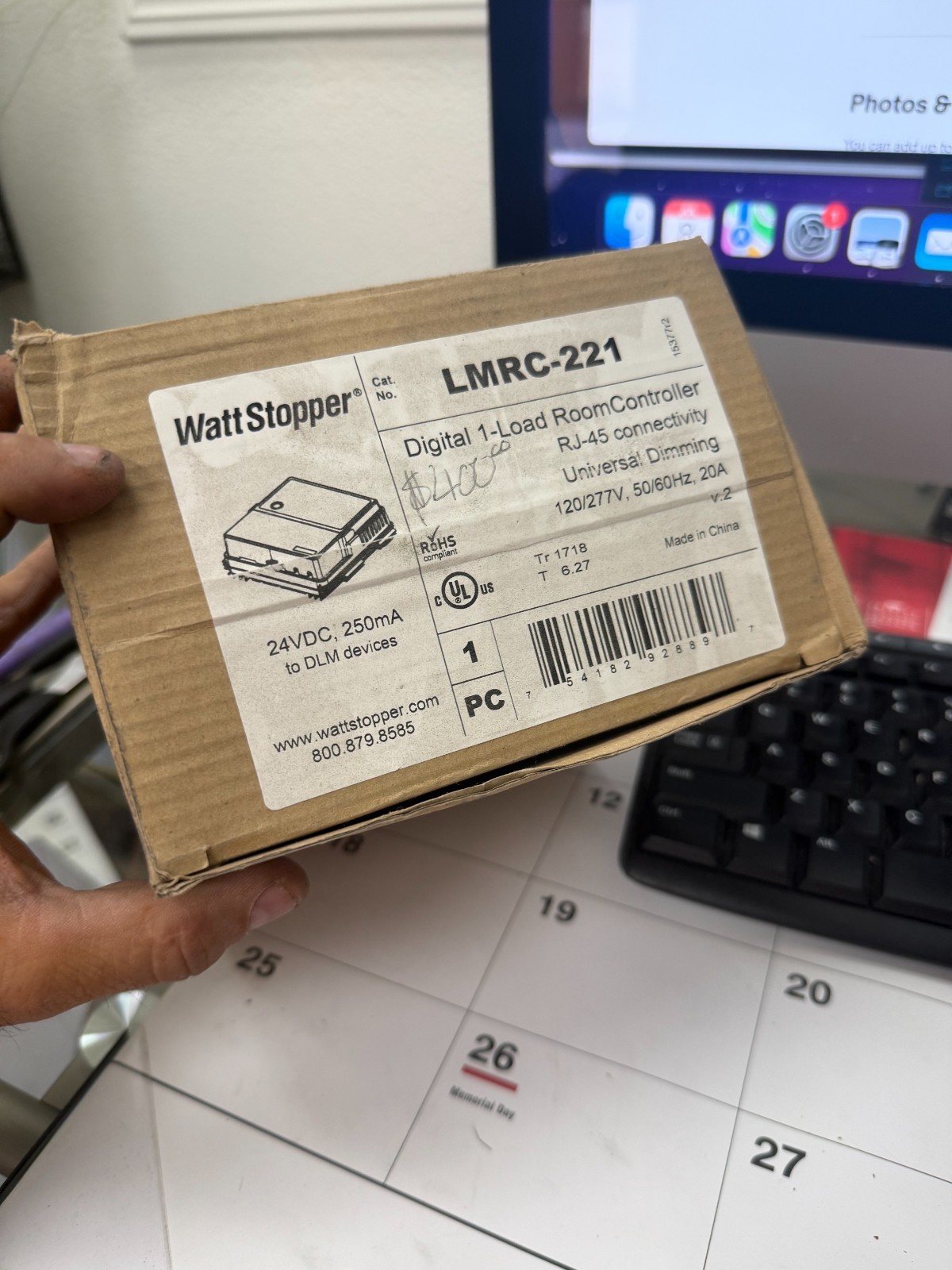 Wattstopper LMRC-221 Universal Dimming Room Controller 1 channel, 16 Amp