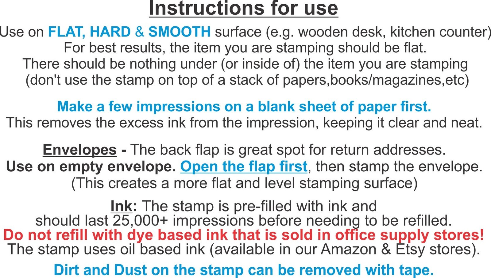 Custom Return Address Stamp, Self Inking - Bundle with Stamp, Extra Refill In...