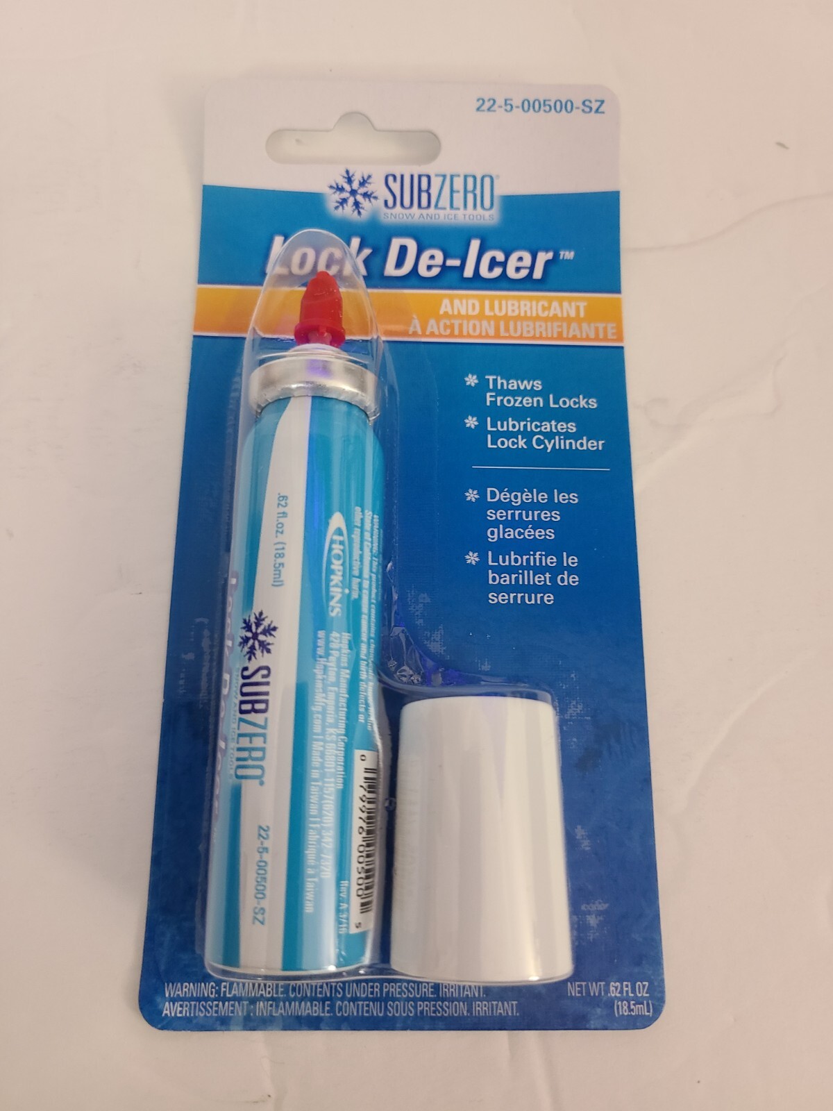 SubZero 22-5-00500-SZ Auto Lock De-Icer and Lubricant Thaws Frozen Lock Cylinder