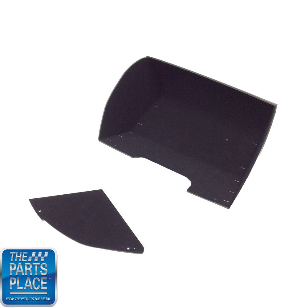 1968 - 1969 Chevelle Glovebox With Air Conditioning Black Felt 2 Piece