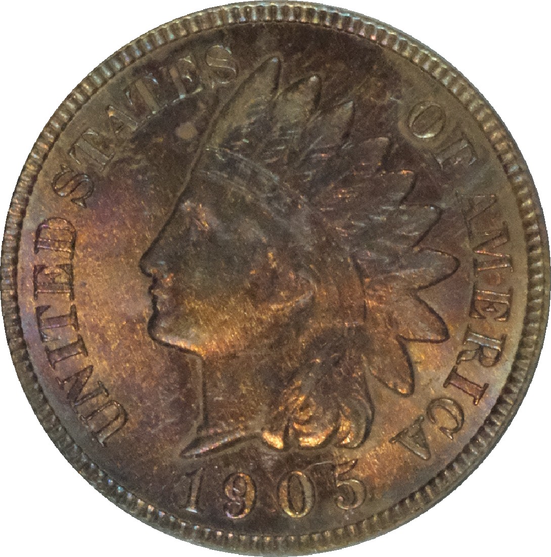 1905 MS63RB Indian Head Penny PCGS 20945450