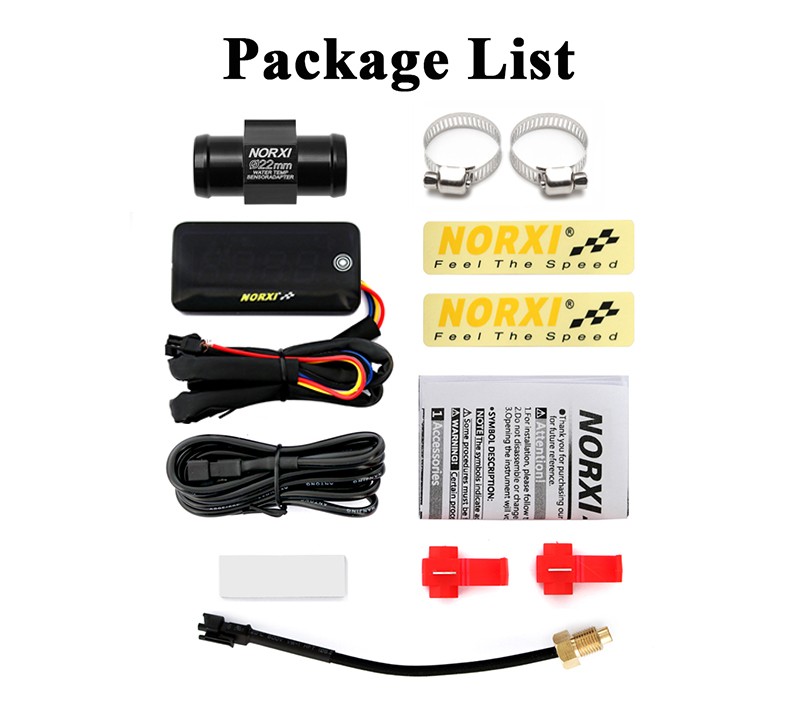 Motorcycle car etc.temperature Thermomete Voltage Time LED Display 3 in 1 Meter