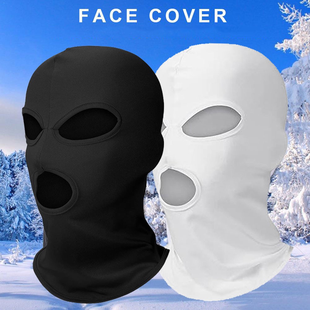 Balaclava Tactical 3Hole UV Protection Ski Full Face Mask Sun Hood for Men Women