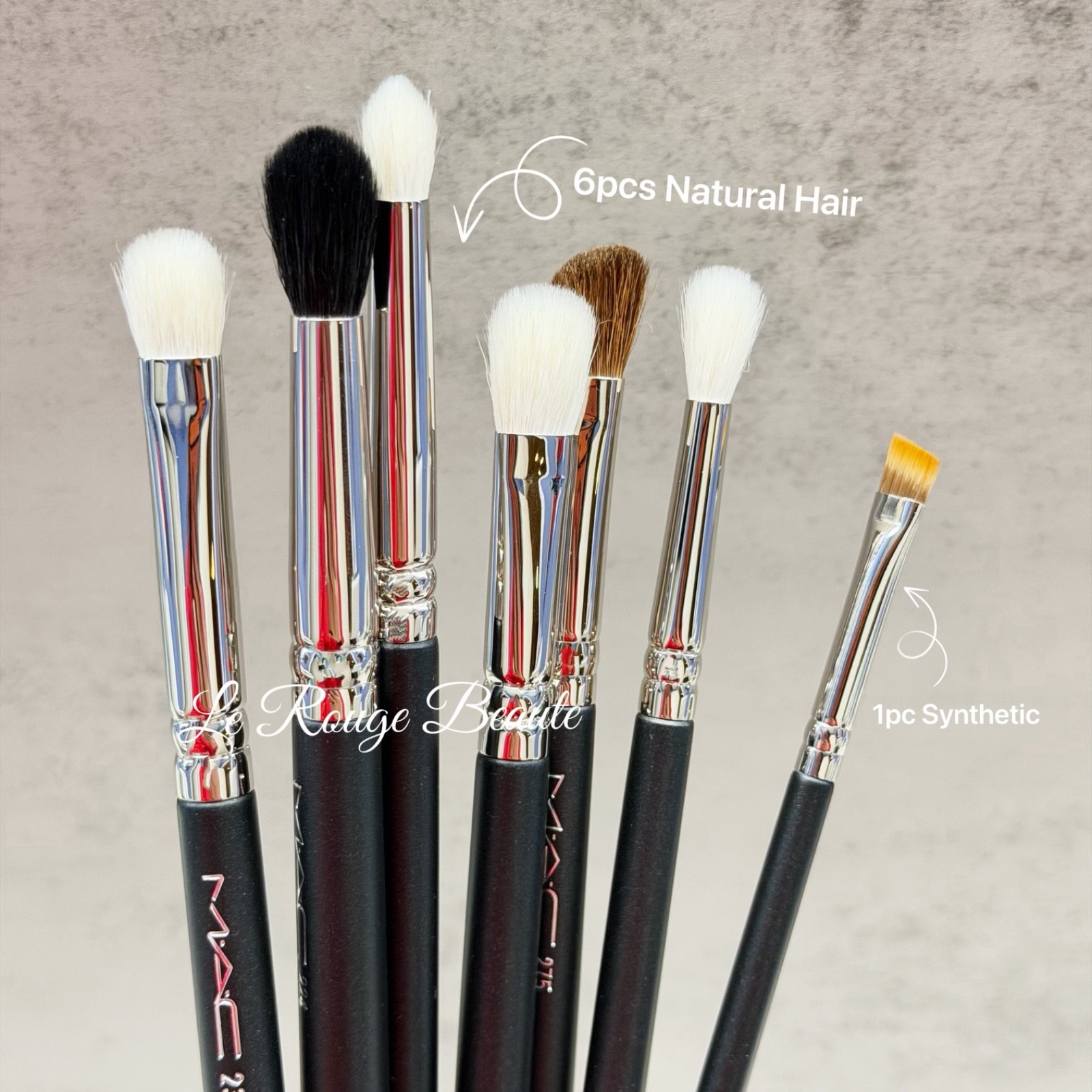 Mac 7Pcs Eyeshadow Brush Bundle Set - Full Size Old Version Natural Hair $280