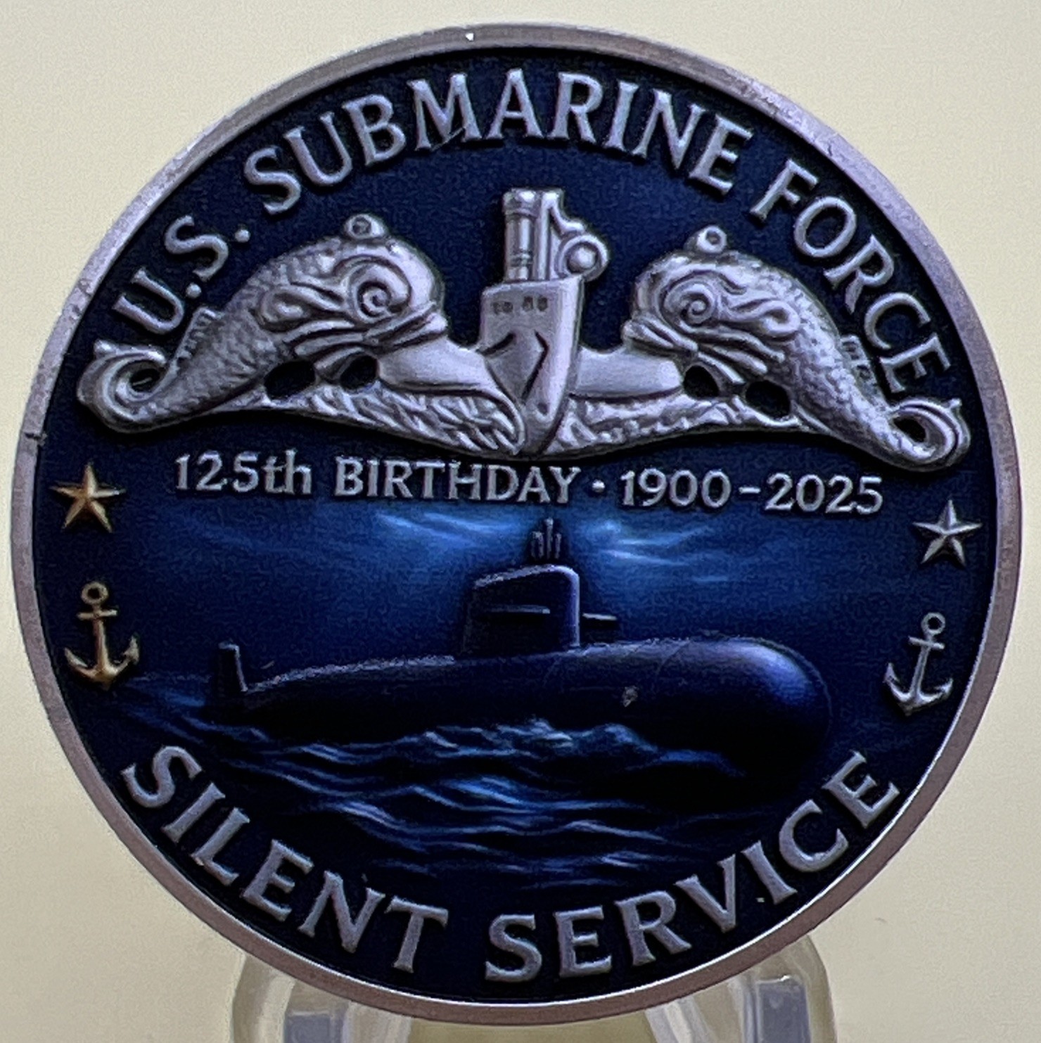 * US Navy Challenge Coin, Submarine Service Celebration Of 125 Years Of Service