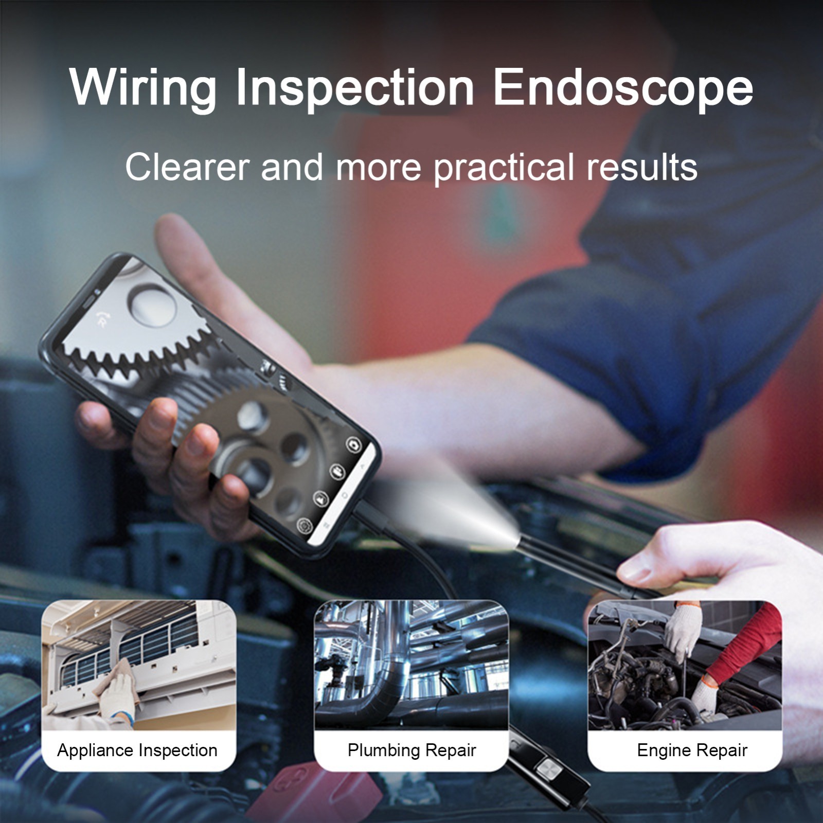 7mm HD Endoscope Camera USB Type C Borescope Inspection Tool for Android PC USA