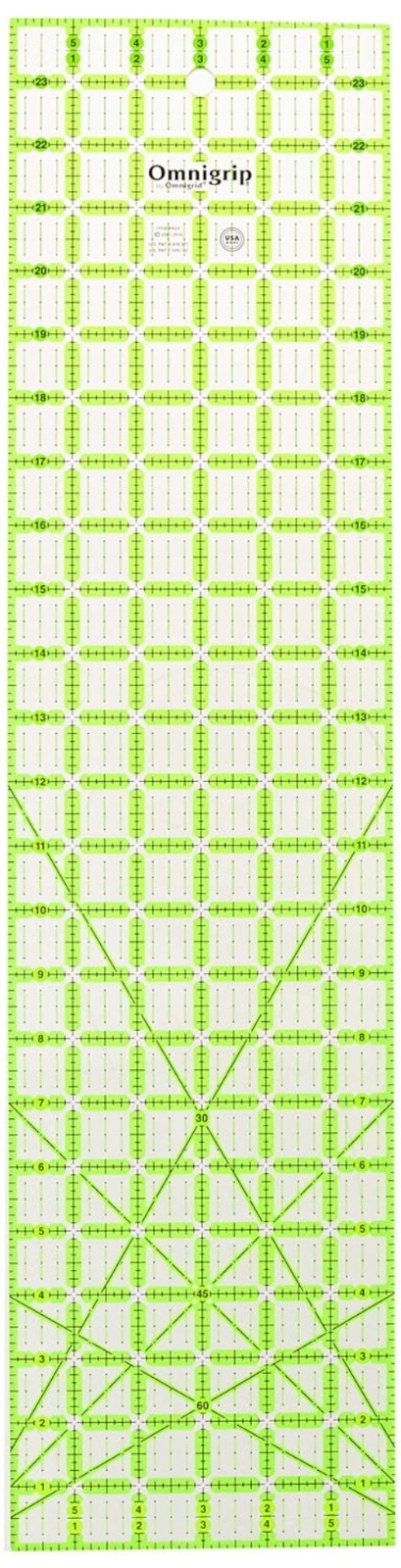 6" x 24" Non-Slip Rectangle Quilting Ruler by