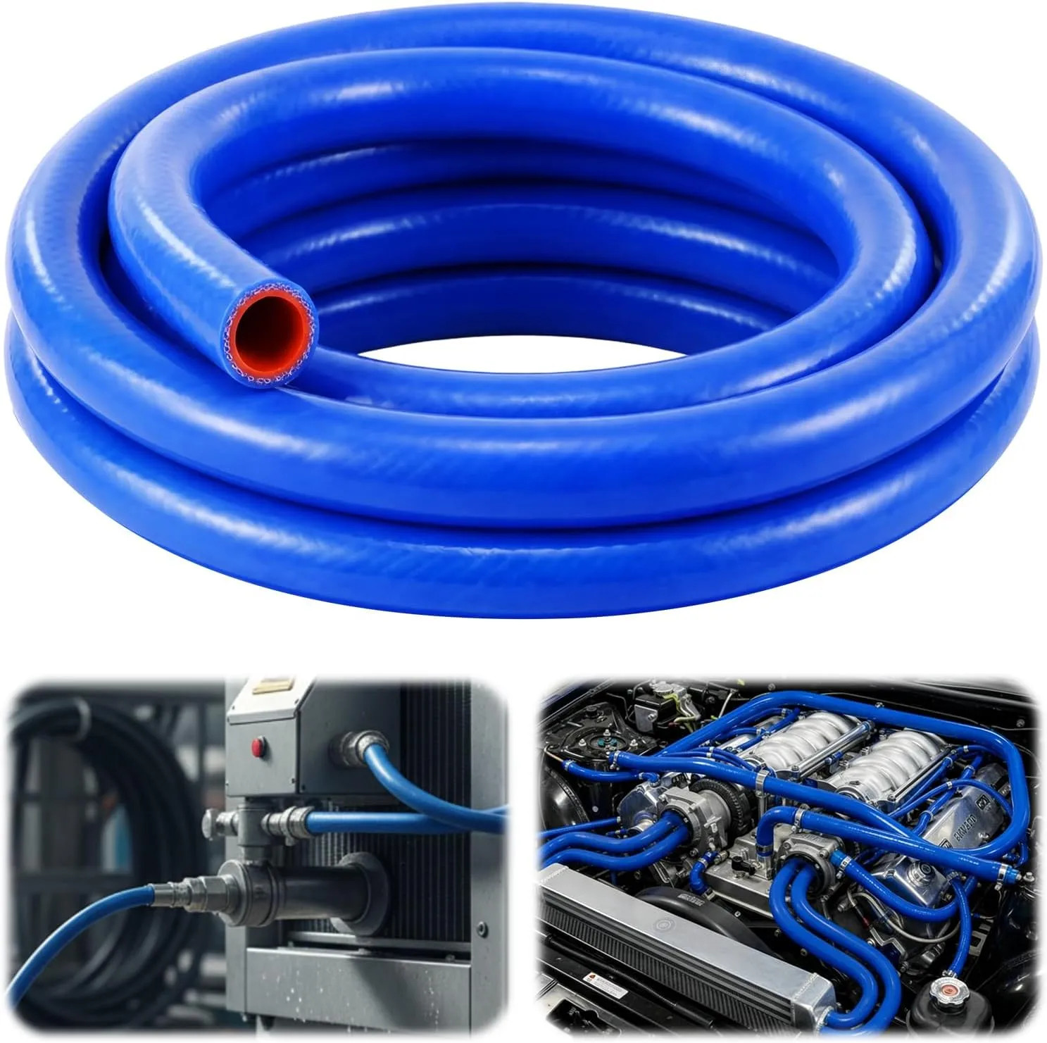 3/4 Inch ID Silicone Heater Hose 5ft Roll Blue Coolant Radiator Pipe Heavy Duty