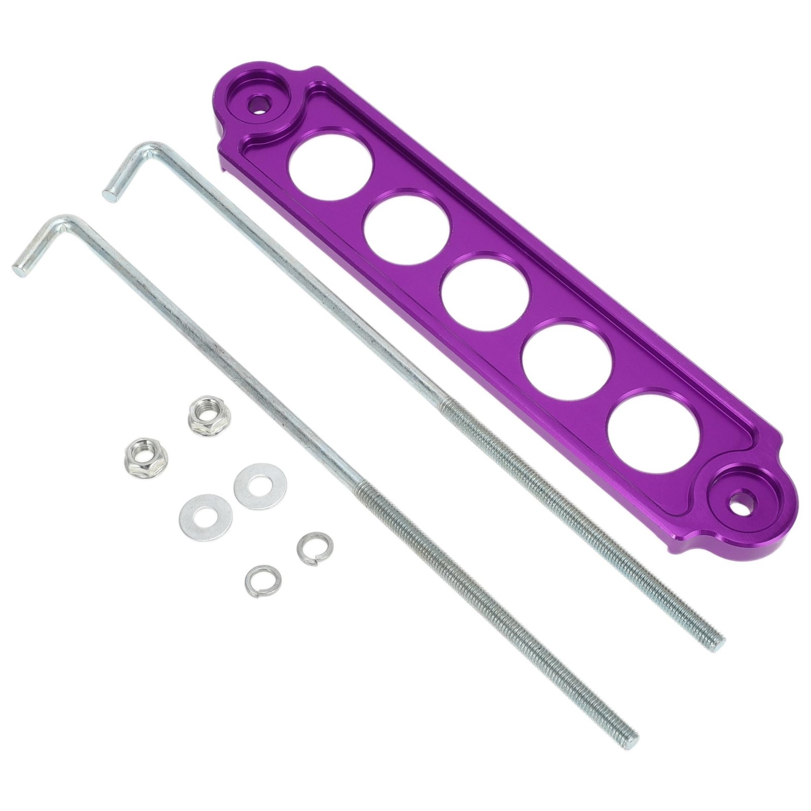 HOPESPANNER Universal Car Battery Tie Down Bracket Hold 8.54"x1.73", Purple