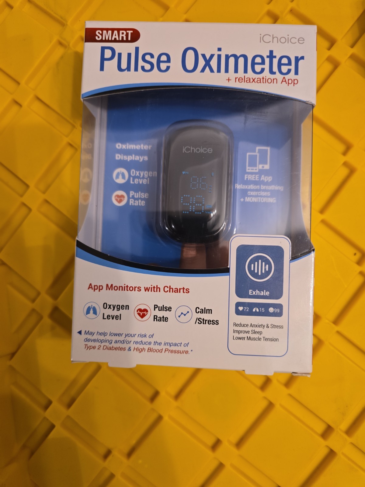 ICHOICE Pulse Oximeter + Relaxation Coach Bluetooth OX200