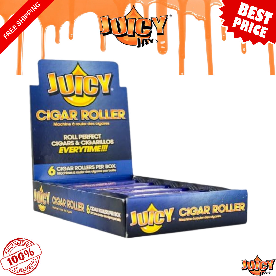 Juicy Jay's Cigar Roller Machine 120mm Unflavored – Pack of 6 | Convenient Rolli
