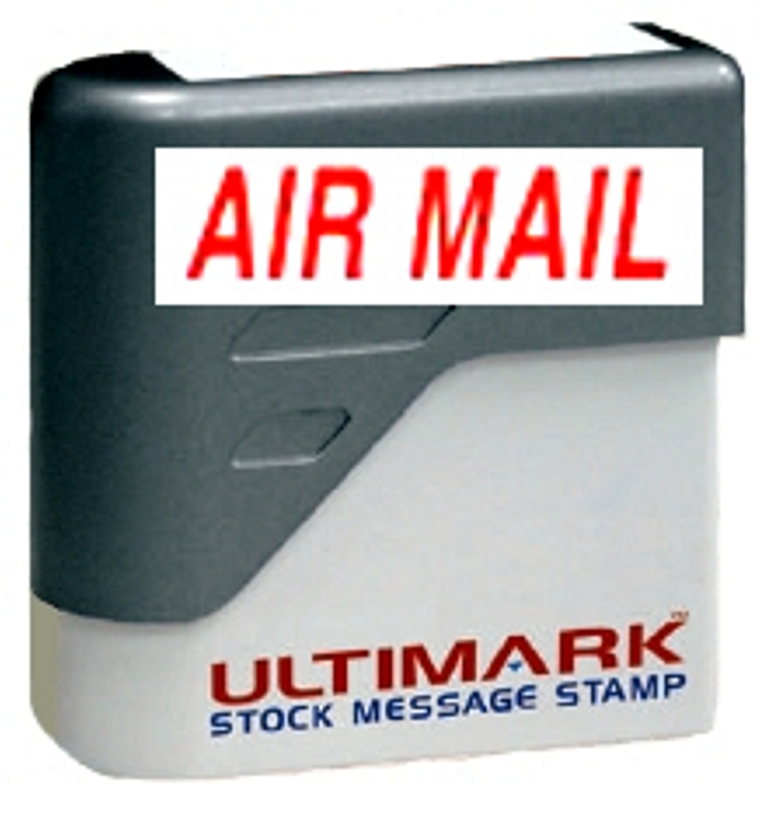 AIR MAIL stamp text on Ultimark Pre-inked Rubber Stamp with Red Ink