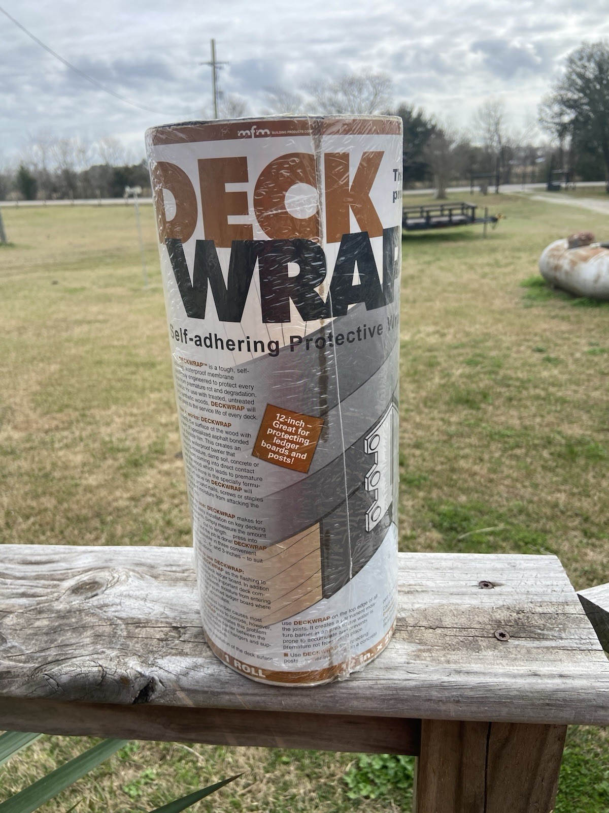 1 NEW Roll of Self Adhering DeckWrap 12 In. X 25 Ft.