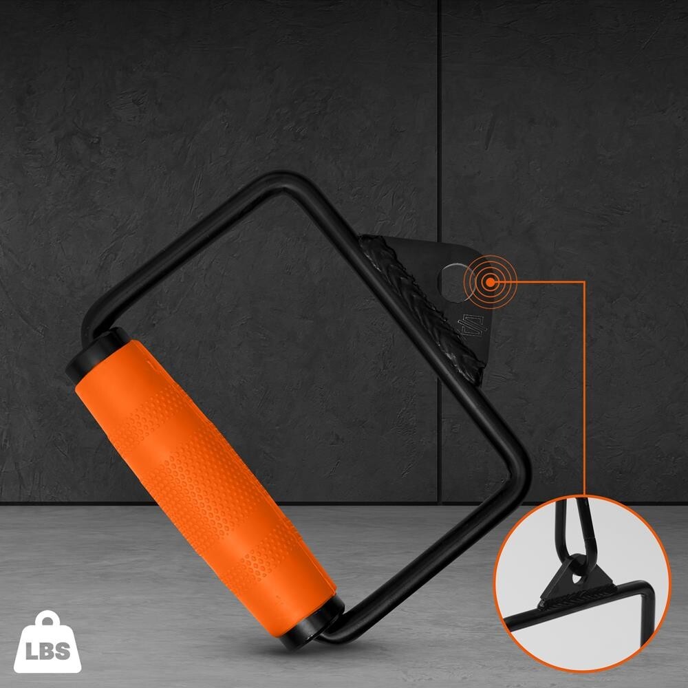 SQUATZ Single D Row Handle Cable Attachment- Non-Slip Handle for Weight Workout
