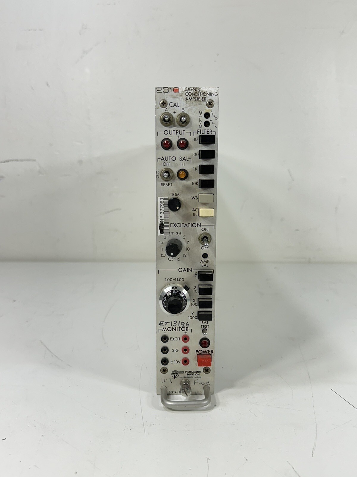 UNTESTED Vishay Measurements Group 2310 Signal Conditioning Amplifier Module #5