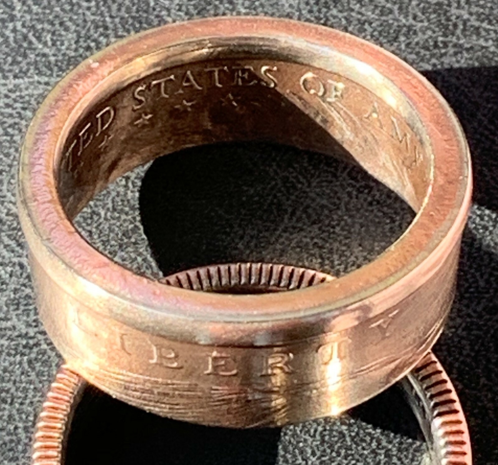 Sacagawea Dollar Coin Ring, 2000-2008, Size 6-15, Free S&H